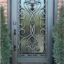 Elegant Single Wrought Iron Entry Door | Black Metal Main Door with Large Clear Glass Panel