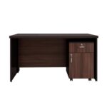 L-Shaped Office Workstation Desk | Malaysian Engineered Wood with Interchangeable Storage Return and Melamine Finish