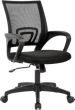 Breathable Ergonomic Mid-Back Mesh Office Chair | Adjustable Height and Lumbar Support | Best Task Chair