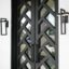 Luxury Double Entrance Gate | Ornamental Wrought Iron Door with Black Finish for Villa Security