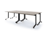 Space-Saving Folding Meeting Table | Durable Rebatível Desk for Training Rooms and Dynamic Corporate Use.